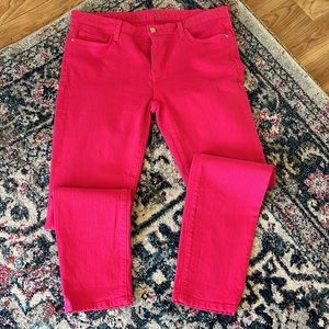 Kate Spade play hooky fuchsa Broome Street straight Jean size 32